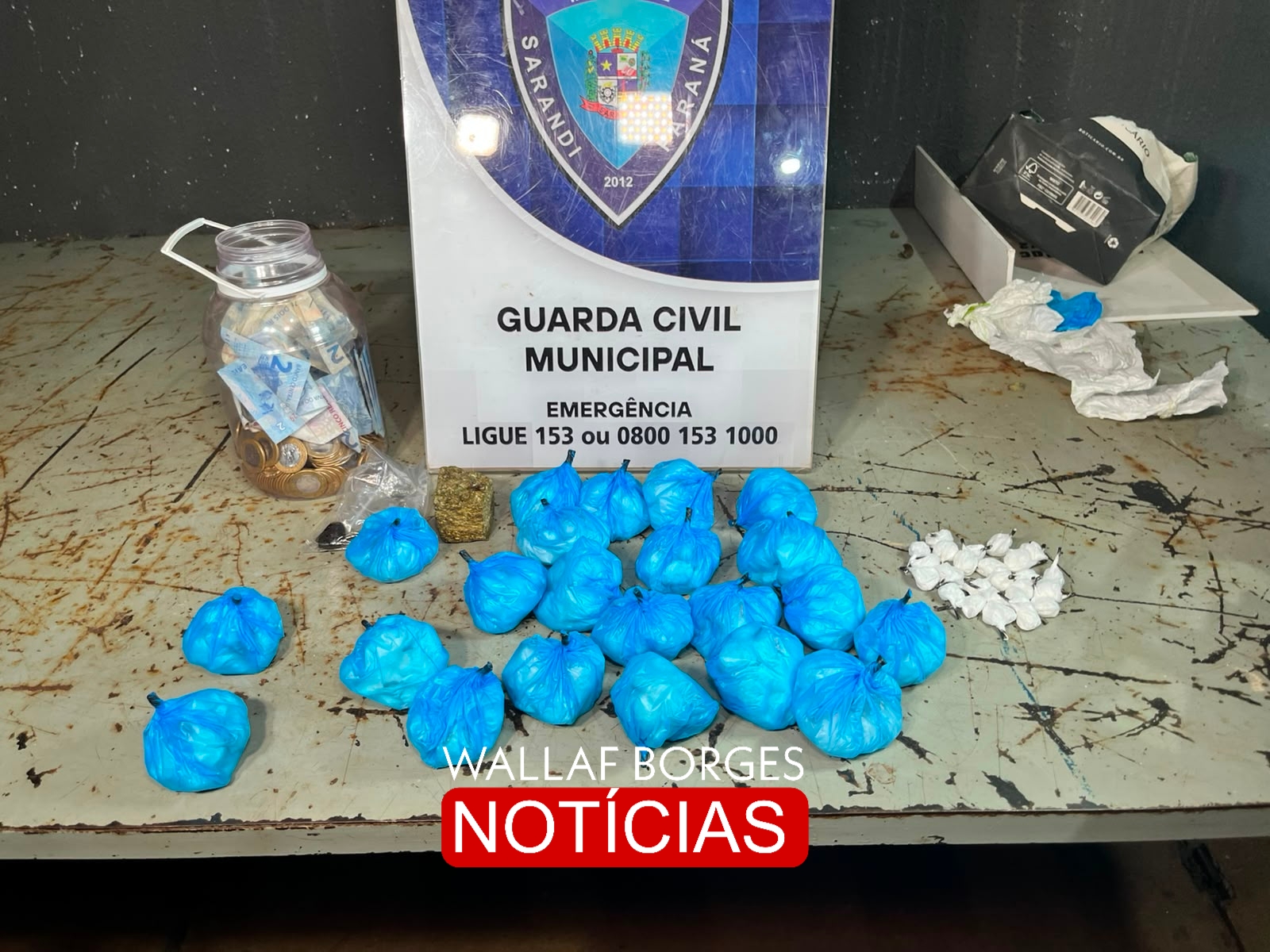 Ação da Guarda Civil interrompe tráfico de drogas e apreende entorpecentes no Jardim Monte Rei em Sarandi