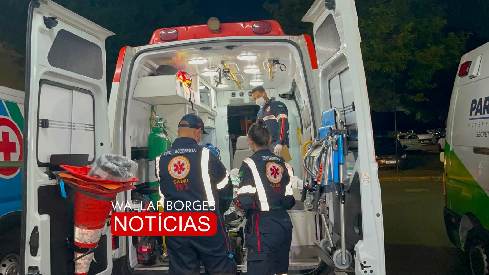 Acidente grave entre carro e moto em Floresta deixa motociclista com fratura exposta; vítima é levada ao HU de Maringá
