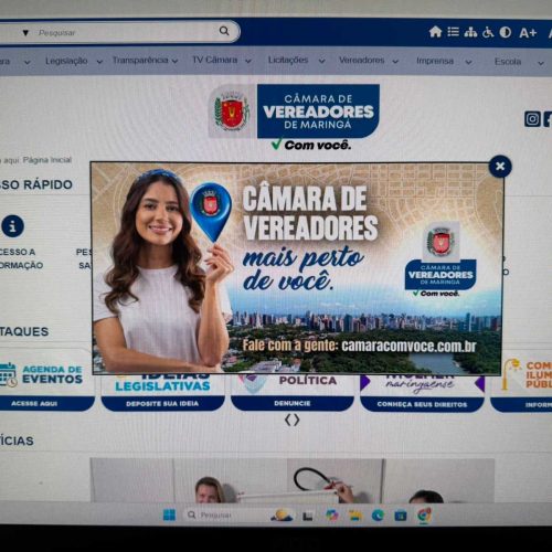 Câmara Municipal de Maringá cria página para incentivar participação popular, “Câmara com Você”