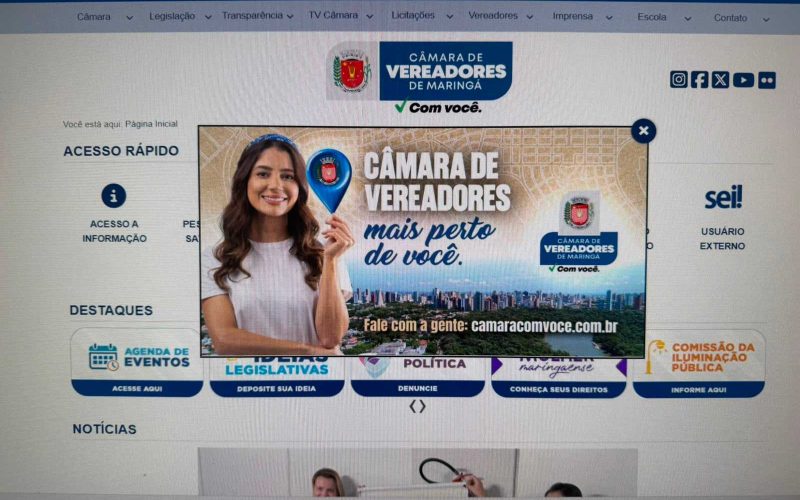 Câmara Municipal de Maringá cria página para incentivar participação popular, “Câmara com Você”