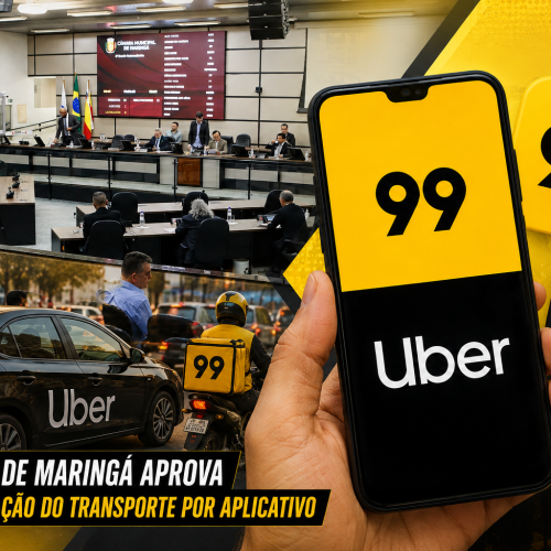 Câmara de Maringá aprova projeto de lei para regulamentar aplicativos de transporte