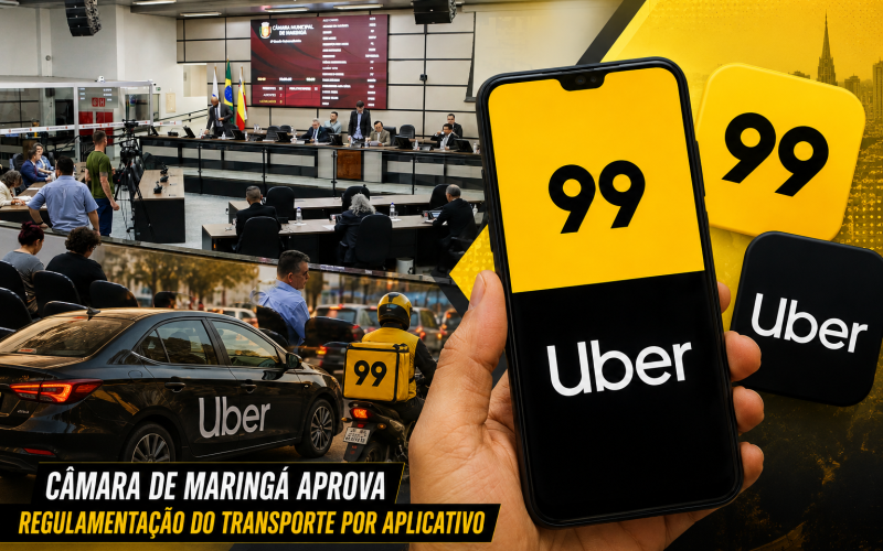 Câmara de Maringá aprova projeto de lei para regulamentar aplicativos de transporte