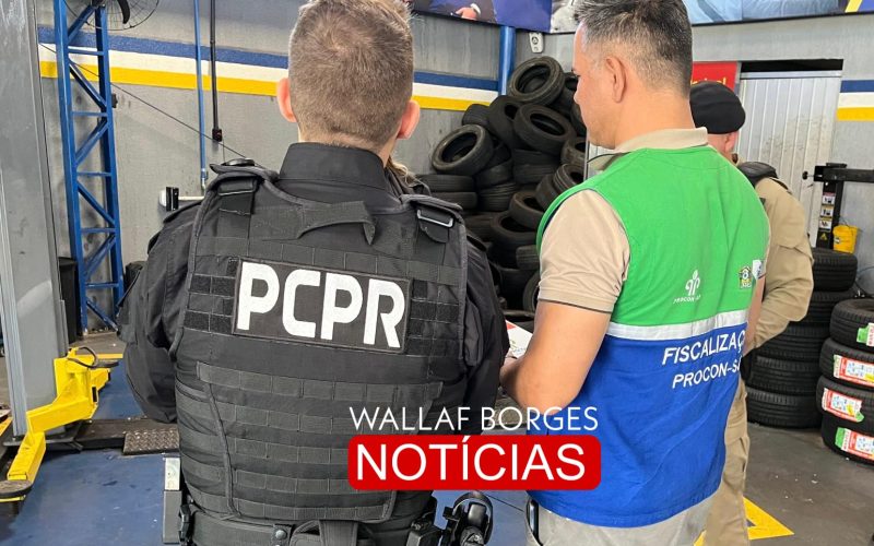 PCPR e PROCON interditam unidades de empresa de pneus suspeita por praticas abusivas contra consumidores