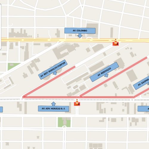 Corrida de rua provoca interdições temporárias no trânsito da região central de Maringá neste sábado(20)
