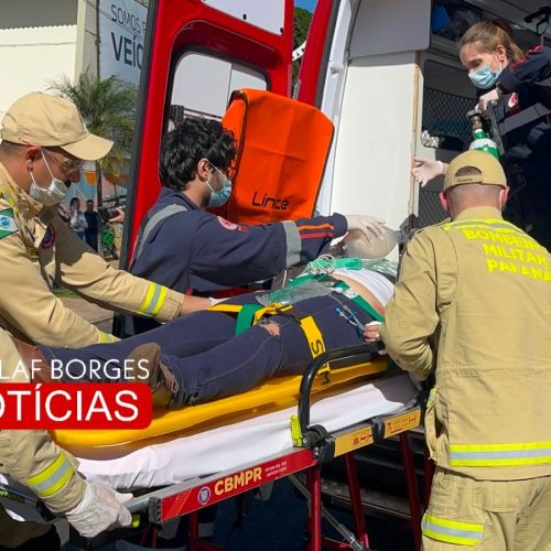 Motociclista sofre traumatismo craniano grave após colisão com carro em Maringá