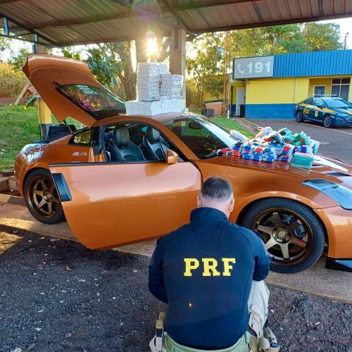 PRF apreende celulares e medicamentos emagrecedores escondidos em compartimento oculto na BR-277, em Céu Azul (PR)