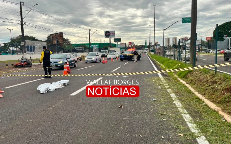 Trabalhador morre atropelado enquanto cortava grama na Avenida Colombo em Maringá