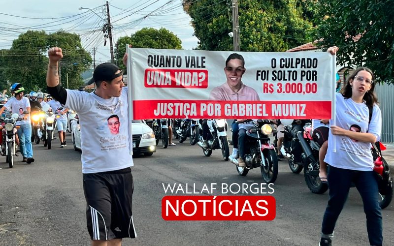 Justiça por Gabriel: Família e amigos realizam caminhada e cobram punição a motorista em Maringá
