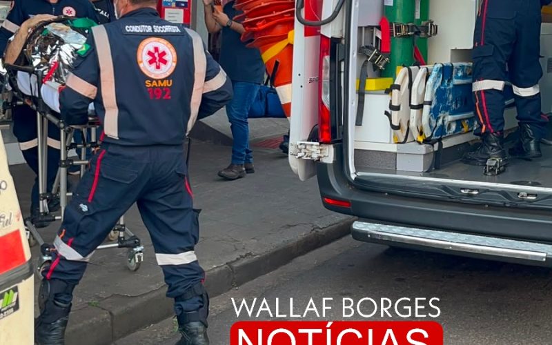 Idoso sofre queda ao limpar prateleira em loja comercial e mobiliza equipe do SAMU